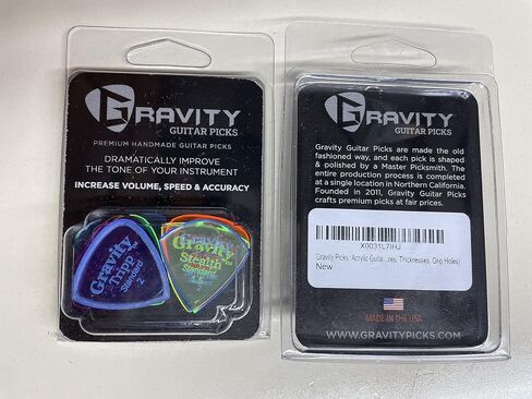 Gravity Acrylic Variety Pack Guitar Picks | Polished Bevels, Brighter, Louder Sound & Tighter Grip| Available in Different Packs - Made in the USA in Saudi Arabia