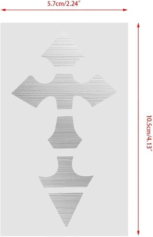 ملصق الصليب الفضي العالمي لغيتار كهربائي صوتي للباس DIY الرقبة فريتبورد / أقلام تحديد مقياس، ملصق رفيع in Kuwait