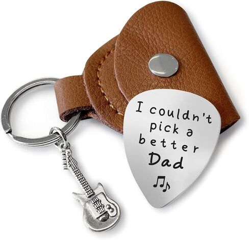 Ptzizi I Couldn’t Pick A Better Dad, Stainless Steel Guitar Picks Jewelry for Guitar Player Musician Dad Papa Grandpa Father's Day Birthday Christmas Gifts (02) in Kuwait