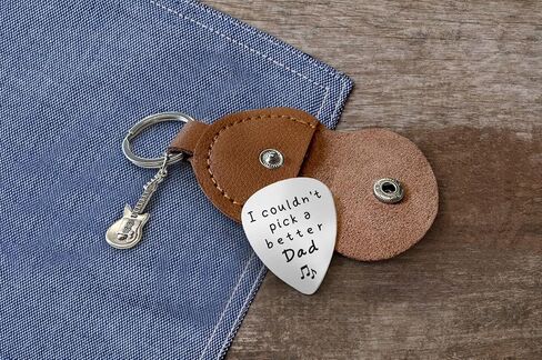 Ptzizi I Couldn’t Pick A Better Dad, Stainless Steel Guitar Picks Jewelry for Guitar Player Musician Dad Papa Grandpa Father's Day Birthday Christmas Gifts (02) in Kuwait