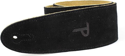 Perris Leathers Suede Guitar Strap Soft - Guitars: Bass | Acoustic | Electric | 3.5" Inch Leather Width & Adjustable Length 44.5" to 53" Long, Black in Kuwait