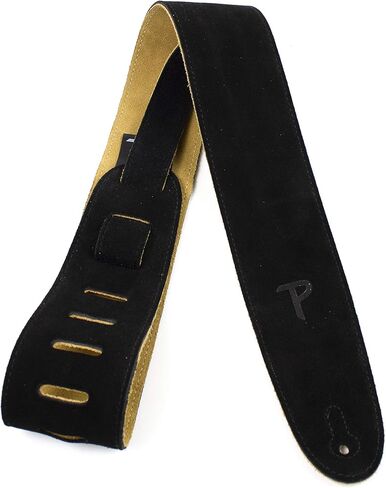 Perris Leathers Suede Guitar Strap Soft - Guitars: Bass | Acoustic | Electric | 3.5" Inch Leather Width & Adjustable Length 44.5" to 53" Long, Black in Kuwait