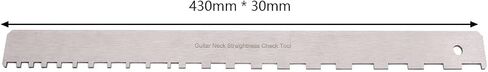 TUOREN 43CM Guitar Neck Notched Straight Edge Luthiers Tool for Electric Guitar Fretboard and Frets Silver in Saudi Arabia