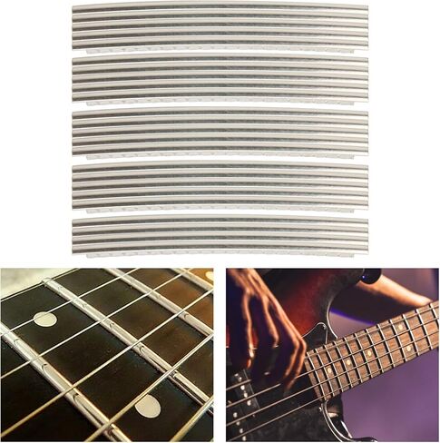 سلك جيتار فريت، 24 قطعة 2.7 مم من الفولاذ المقاوم للصدأ كروم لون جيتار، مجموعة أسلاك جيتار 250HV لأعمال إصلاح الجيتار in Kuwait