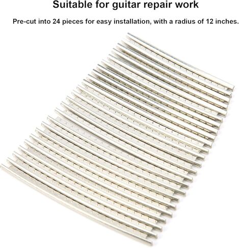 سلك جيتار فريت، 24 قطعة 2.7 مم من الفولاذ المقاوم للصدأ كروم لون جيتار، مجموعة أسلاك جيتار 250HV لأعمال إصلاح الجيتار in Kuwait