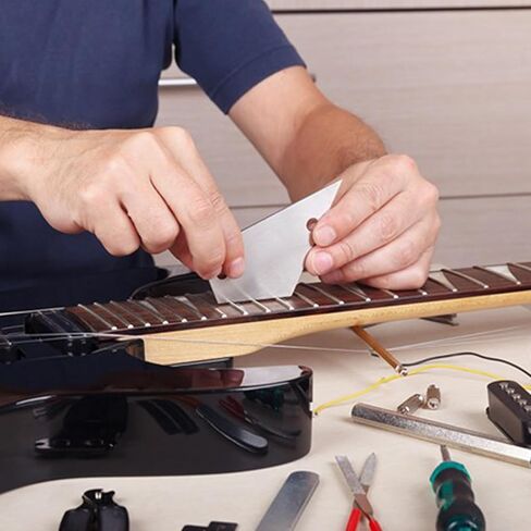 MECCANIXITY مجموعة أدوات الغيتار Luthier، ملف الغيتار الحنق تتويج Luthier، الحرس الأصابع، الروك الحنق، موزعات سلسلة، استبدال ورقة الصنفرة لباس الغيتار in Kuwait