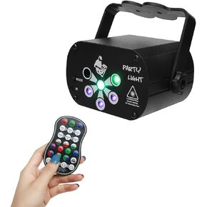 GuDin Laser Lights,DJ Disco Stage Party Lights Sound Activated RGB Led Projector Time Function with Remote Control for Christmas Halloween Decorations Gift Birthday Wedding Karaoke KTV Bar in Kuwait