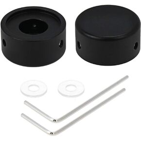 Bitray Guitar Effect Footswitch Topper Aluminium Alloy Pedal Caps with Wrench Silver - 2PCS