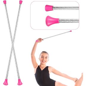 Leyndo Twirling Baton Unisex Kids' Gymnastics Dance Baton Metal Baton Marching Band Baton Parade Baton Stick for Talent Shows, Artistic Dancing, Baton Twirling, 24 Inch