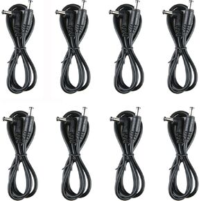 8 Pack Guitar Effect Pedal DC Cable 5.5mm x 2.1mm Power Lead Cord, 60CM Male to Male in Kuwait