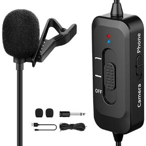 Shotory Professional Lavalier Microphone for iPhone, Lavalier Lapel Microphone with USB Charging, Omnidirectional Lapel Mic with Noise Reduction for Android Smartphone,Video, YouTube, Vlogging in Saudi Arabia
