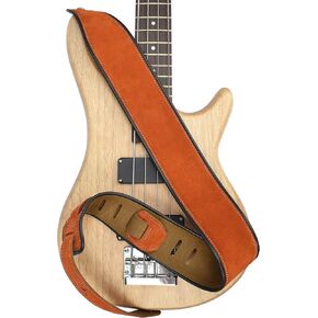 حزام جيتار جلدي من CLOUDMUSIC للجيتار الكهربائي والصوتي والكلاسيكي والباس (بني كلاسيكي) in Kuwait