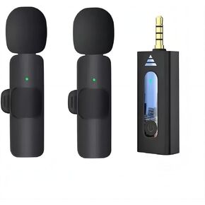 ميكروفون HUACAM اللاسلكي للكاميرا/GoPro/الكمبيوتر/الكمبيوتر المحمول/MacBook/الهاتف، ميكروفون احترافي بمشبك لتسجيل الفيديو، YouTube، Vlog، Tiktok، المقابلة in Kuwait