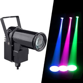9w RGB Pinspot Light Disco Ball Lights, Pin Lights Led Spotlight Stage Spot Lights, Narrow Beam Led Spotlight Disco Ball Light Rotating