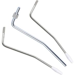 Evaty 3 Pack 5mm Whammy Bar 6mm Thread Tremolo Arm Floyd Rose Electric Guitar Double Tremolo Bar for USA/Mexican Standard Fender Stratatocaster Squier (Silver)