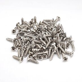 Chrome Guitar Bass Mounting Pickguard Screw for ST TL SG LP Guitar Pack of 100