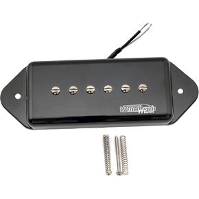 Wilkinson WO90 Low Gauss Iconic Ceramic P90 Dogear Single Coil Pickup Neck Pickup for Les Paul LP SG Electric Guitar, Black