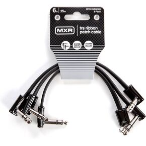 JIM DUNLOP MXR Ribbon TRS Patch Cable 6 in|15 cm-3 Pack, 1/4-Inch Right Angle (3PDCISTR06R) in Saudi Arabia
