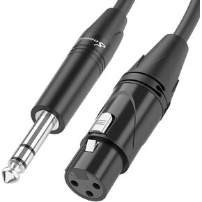 Sovvid أنثى XLR إلى 1/4 (6.35 مم) TRS جاك كابل ميكروفون متوازن 10FT، TRS إلى XLR أنثى كابل سلك ميكروفون للميكروفون الديناميكي in Kuwait