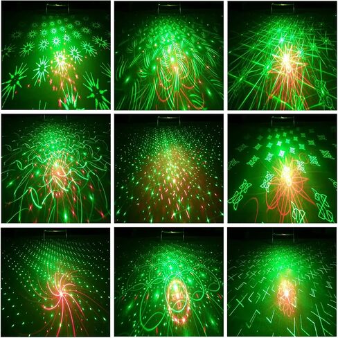 مصابيح ليزر دي جي ديسكو للحفلات من جودين، جهاز عرض LED يعمل بالصوت مع جهاز تحكم عن بعد لتزيين الكريسماس والهالوين وعيد الميلاد والزفاف والكاريوكي in Kuwait