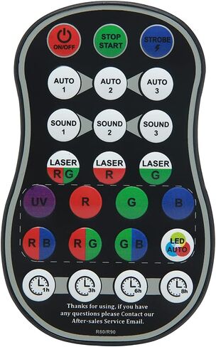 مصابيح ليزر دي جي ديسكو للحفلات من جودين، جهاز عرض LED يعمل بالصوت مع جهاز تحكم عن بعد لتزيين الكريسماس والهالوين وعيد الميلاد والزفاف والكاريوكي in Kuwait