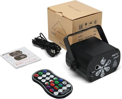 مصابيح ليزر دي جي ديسكو للحفلات من جودين، جهاز عرض LED يعمل بالصوت مع جهاز تحكم عن بعد لتزيين الكريسماس والهالوين وعيد الميلاد والزفاف والكاريوكي in Kuwait