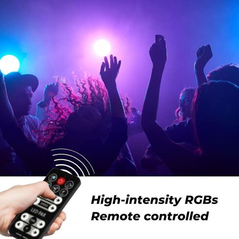 MUSYSIC LED RGB Dj Light with Stand, 4 Par Powerhouse GigBar for Parties, Concerts, and Light Shows, Lighting Package w/Stage Light Stand - MU-L31G in Saudi Arabia
