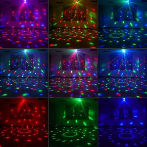Disco Ball Party Lights Sound Activated Strobe Light with 13 ft USB Cable, Buclhoz LED Dj Stage Lighting That Sync with Music, Indoor Room Birthday Rave Outdoor Dance Show Bar Karaoke Christmas Gift in Saudi Arabia