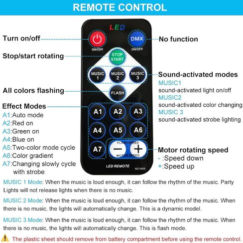 Disco Ball Party Lights Sound Activated Strobe Light with 13 ft USB Cable, Buclhoz LED Dj Stage Lighting That Sync with Music, Indoor Room Birthday Rave Outdoor Dance Show Bar Karaoke Christmas Gift in Saudi Arabia