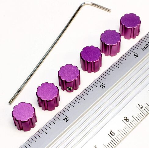 LABMETRIC 6 Instrument Control KNOBS, w/ Set Screw and Wrench, Anodized Aluminum, Guitar Radio DIY Blue in Saudi Arabia