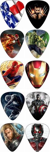 SuperHeroes Guitar Picks(Avengers 10 in a pack) in Saudi Arabia