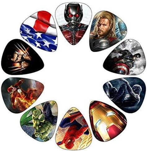 SuperHeroes Guitar Picks(Avengers 10 in a pack) in Saudi Arabia