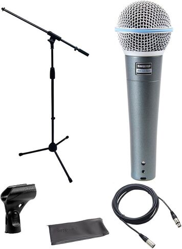 Shure Beta 58a Microphone Bundle with Mic Boom Stand and XLR Cable bundle in Saudi Arabia