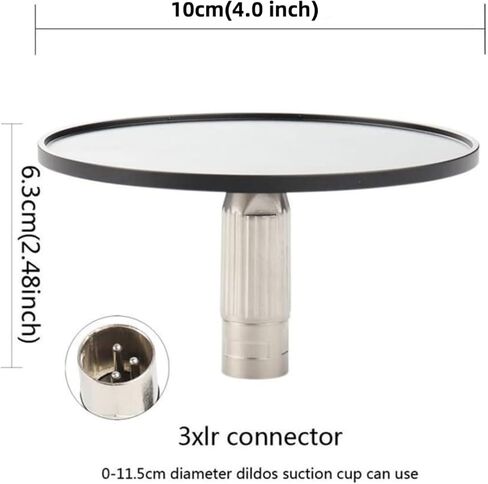 NUHUi Large VAC U Lock Base Adapter for Machine Vac-U-Lock with 3 XLR Male Connector Device Replacements Attachment Accessories Household Vacuum Size Dia 12cm/4.72in (Black Large) in Kuwait
