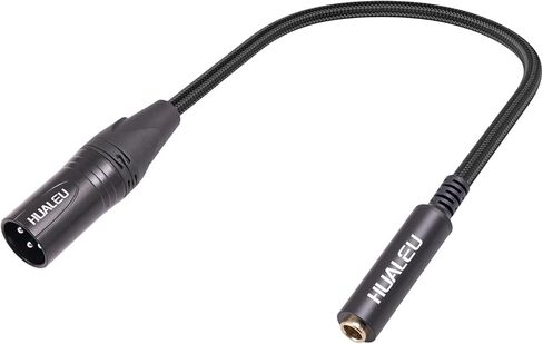 HUALEU 1FT 3-pin XLR أنثى إلى 1/8 بوصة TRS Mini Jack محول كابل، كابل محول محول صوت متوازن، XLR أنثى إلى 3.5 مم كابل محول صوت ستيريو جاك، in Kuwait