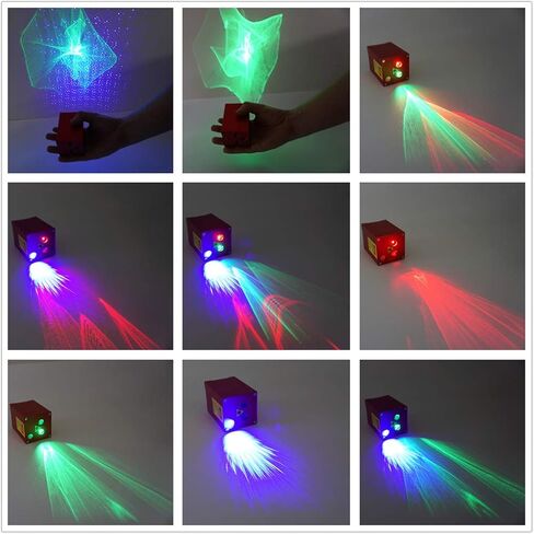 Sharelife Mini Portable RG Hypnotic Aurora Mixed Blue Star Projector Tripod USB Light مدمج 1200MA بطارية قابلة للشحن للمنزل والحفلات DJ تأثير إضاءة المسرح الخارجي DP-AS100 in Kuwait