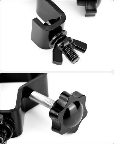 QWORK Stage Light Clamp Truss Clamps, 10 Pack Heavy Duty Metal Truss Hook C Clamp, 44 lbs Load, Fit 1-1-1/8 inches (25-30 mm) OD Tube, for DJ Par Light Spot Lights in Saudi Arabia