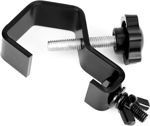 QWORK Stage Light Clamp Truss Clamps, 10 Pack Heavy Duty Metal Truss Hook C Clamp, 44 lbs Load, Fit 1-1-1/8 inches (25-30 mm) OD Tube, for DJ Par Light Spot Lights in Saudi Arabia
