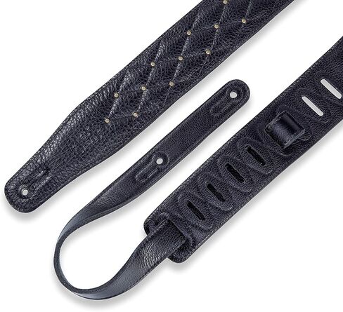 حزام جيتار جلدي من Levy's مقاس 2.5 بوصة، تصميم معنقدة؛ عنابي ونحاسي (MG26DS-BRG_ABR) in Kuwait