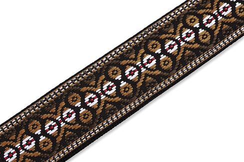 حزام جيتار Levy's Leathers M8HT-20 مقاس 2 بوصة من قماش الجاكار، بني in Kuwait