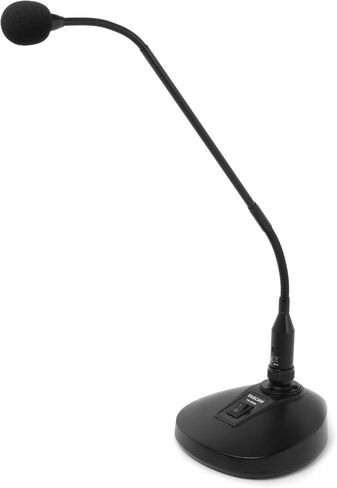 Tascam TM-95GN ميكروفون مكثف لسطح المكتب معقوفة باللون الأسود ومونوبرايس 114891 ميكروفون تجاري لسطح المكتب مع زر تشغيل/إيقاف (بدون شعار)، أسود in Kuwait