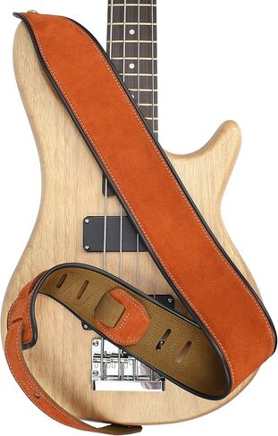 حزام جيتار جلدي من CLOUDMUSIC للجيتار الكهربائي والصوتي والكلاسيكي والباس (بني كلاسيكي) in Kuwait