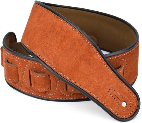 حزام جيتار جلدي من CLOUDMUSIC للجيتار الكهربائي والصوتي والكلاسيكي والباس (بني كلاسيكي) in Kuwait