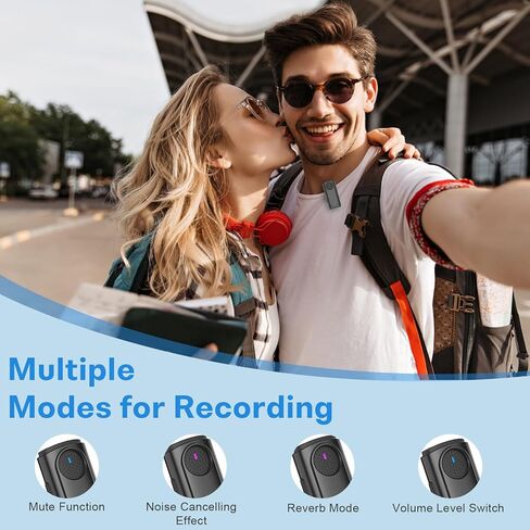 MAYBESTA Wireless Lavalier Microphone for iPhone iPad - Mini Phone Mic with Charging Case for Video Recording - 2 Clip on Lapel Microphones for YouTube Vlogging Interview in Kuwait