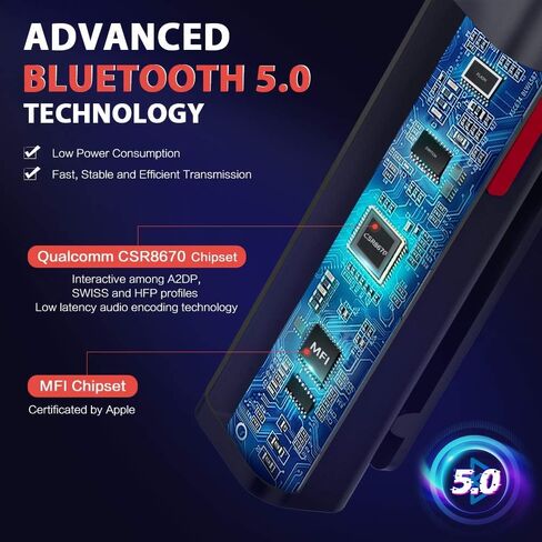 ساباين تيك ميكروفون لافالير لاسلكي من سمارت مايك بلس قابل لاعادة الشحن بتقنية البلوتوث بخاصية الغاء الضوضاء لاجهزة ايفون واندرويد وايباد وتسجيل الفيديو والمقابلات والتدريس والمدونات الصوتية (اسود) in Kuwait