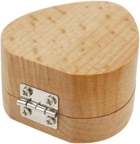 Geesatis Guitar Picks Holder Heart-Shaped Guitar Wooden Box Holder Storage Cases Picks Organizer, for Guitarist Musician Gift Birthday Gift, 1 Pcs in Saudi Arabia