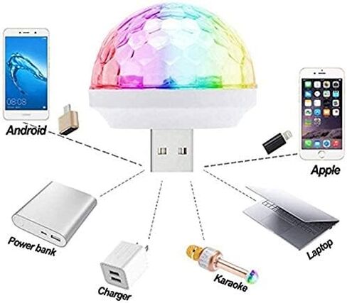 NARFIRE التحكم في الصوت USB مصباح LED صغير المرحلة ضوء K Gebao Music KTV الجو المنزلي كريستال ديسكو ضوء in Kuwait