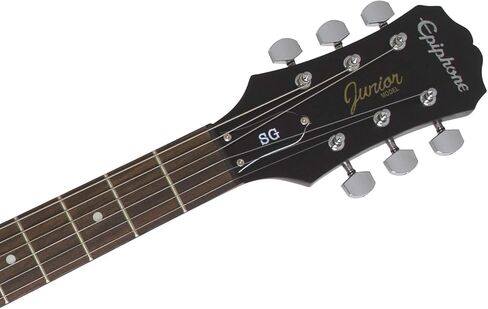 حزمة مشغل الجيتار الكهربائي Epiphone SG Junior مع حقيبة الحفلة والحزام وأعواد الجيتار والأمبير والحبل - باللون الأسود in Kuwait