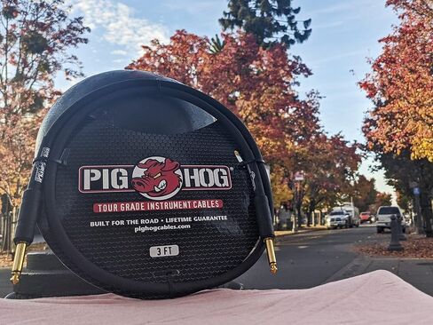 كابل أداة الجيتار Pig Hog PH6 عالي الأداء 8 مم 1/4 بوصة، 6 أقدام وPH10R عالي الأداء 8 مم 1/4 بوصة إلى 1/4 بوصة كابل أداة الجيتار ذو الزاوية اليمنى، 10 أقدام in Kuwait