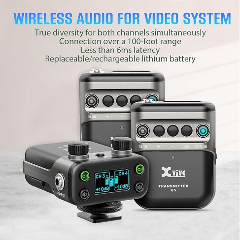 نظام ميكروفون Xvive U6 اللاسلكي لكاميرات DSLR والكاميرا الرقمية والهواتف الذكية in Saudi Arabia